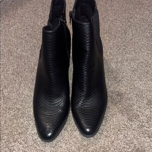 The Limited Kiki Black Textured Ankle Boots